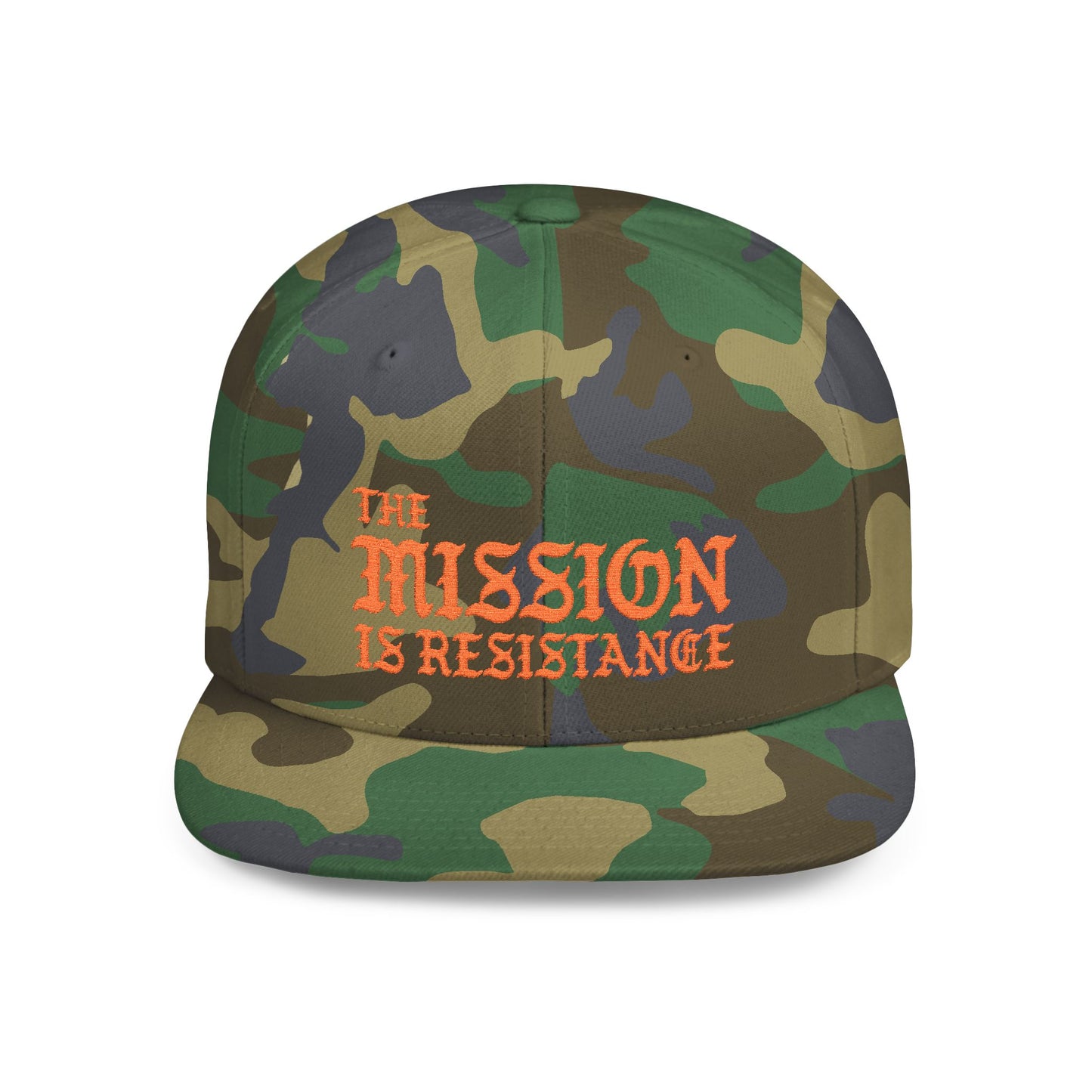 The Mission is Resistance - Embroidered Flat Bill Snapback Hat